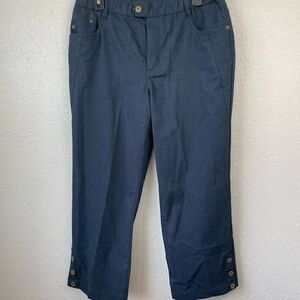 Multiples Cropped Navy Blue Pants Size 10 EUC